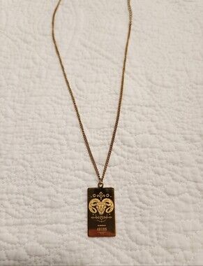 ARIES Gold Finish Necklace